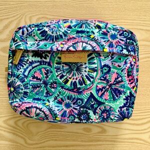 Lilly Pulitzer Blue & Green Multi Floral Cosmetic Case